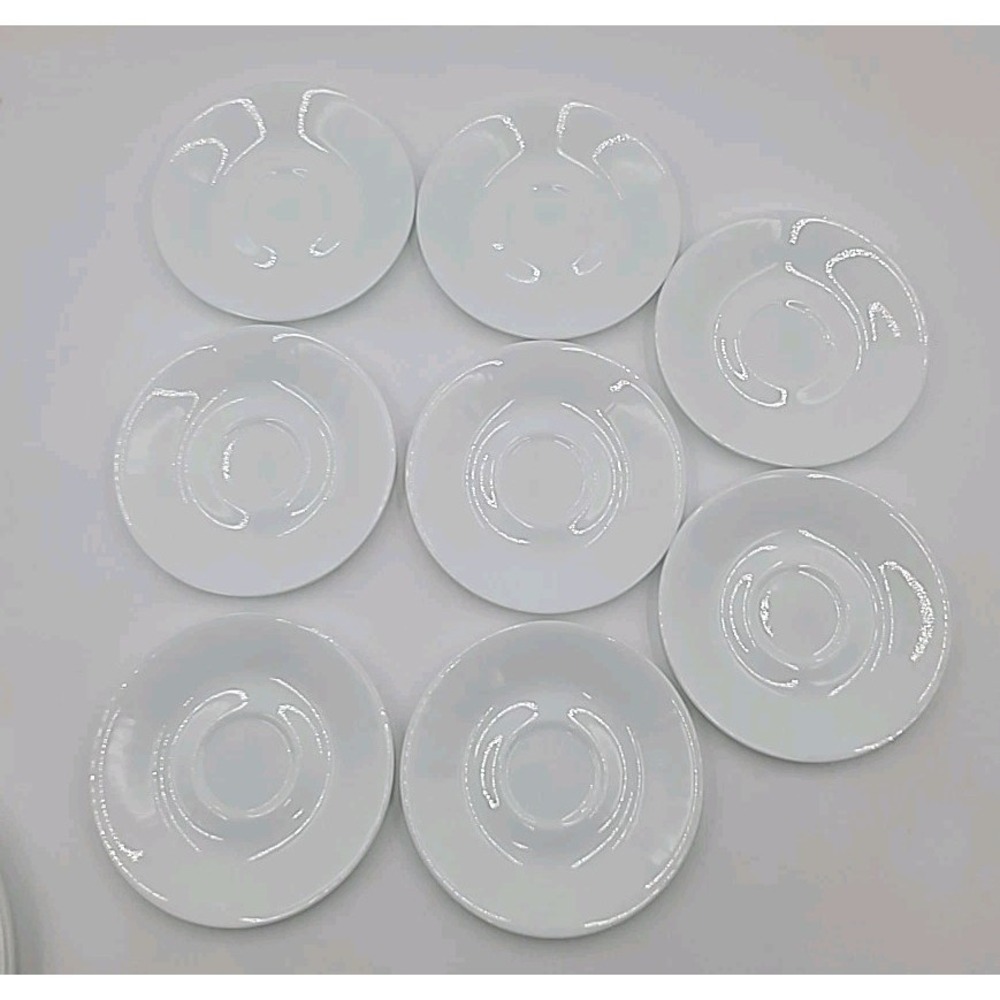 8 Corelle Corning Livingware Winter Frost White 6-1/4" Saucer Plate